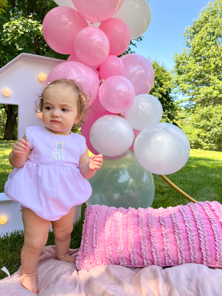 Sprinkled Birthday Cake Smocked Bubble