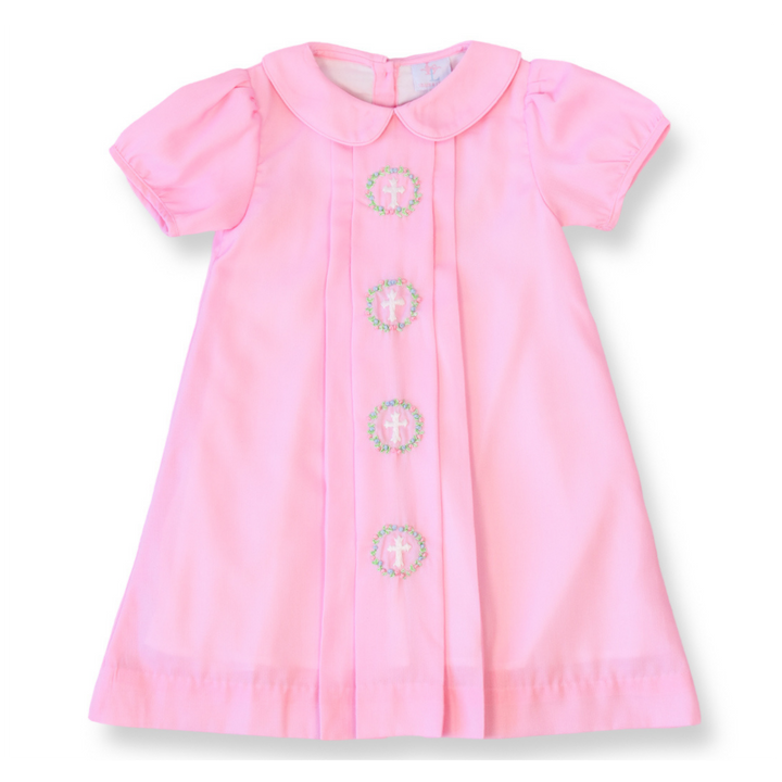 Smocked Cross in Wreath Dress