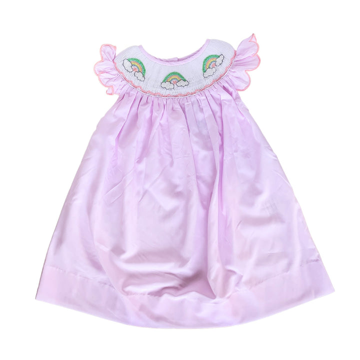 Phoebe Pink Rainbow Smocked Dress