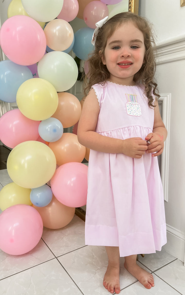 Sprinkled Birthday Cake Smocked Dress