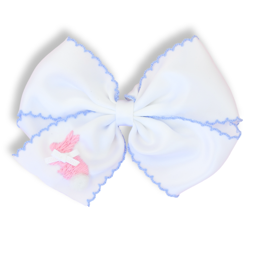 Pink Easter Bunny Bow