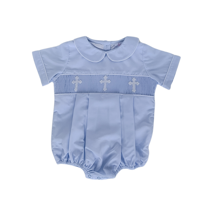 Smocked Cross Boy Bubble