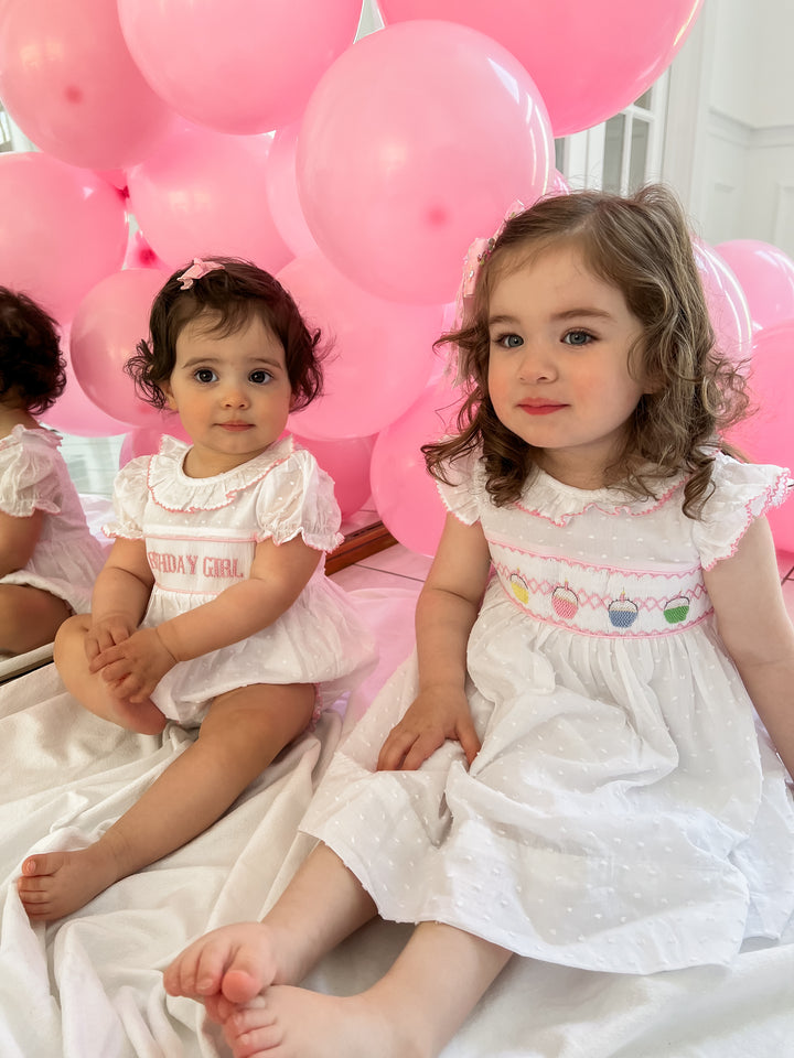 Birthday Cupcake Smocked Dress