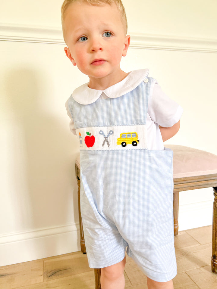 Back to School Gingham Shortall