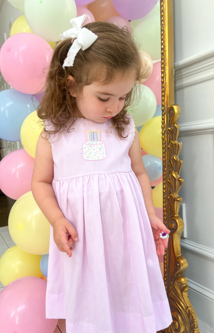 Sprinkled Birthday Cake Smocked Dress