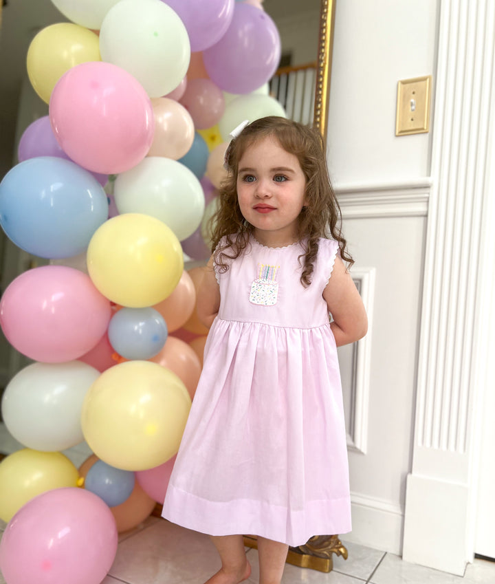 Sprinkled Birthday Cake Smocked Dress