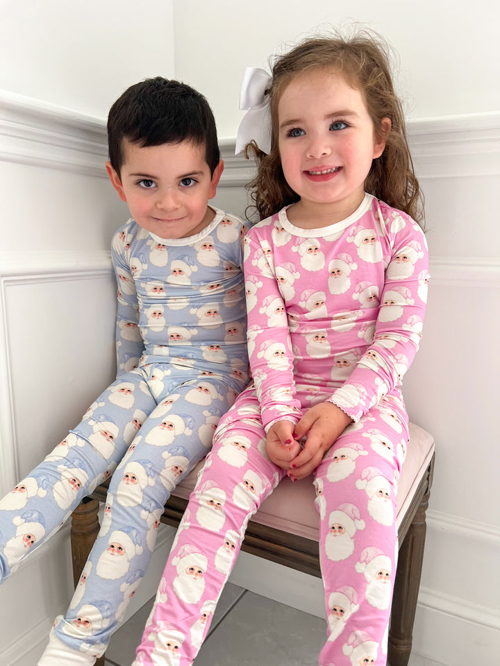 Blue Jolly St. Nick Bamboo Two Piece Set