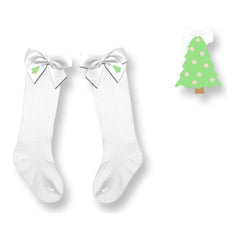 Girls Pastel Christmas Tree Socks