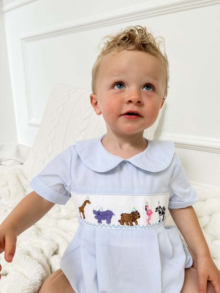 Smocked Safari Party Boy Bubble