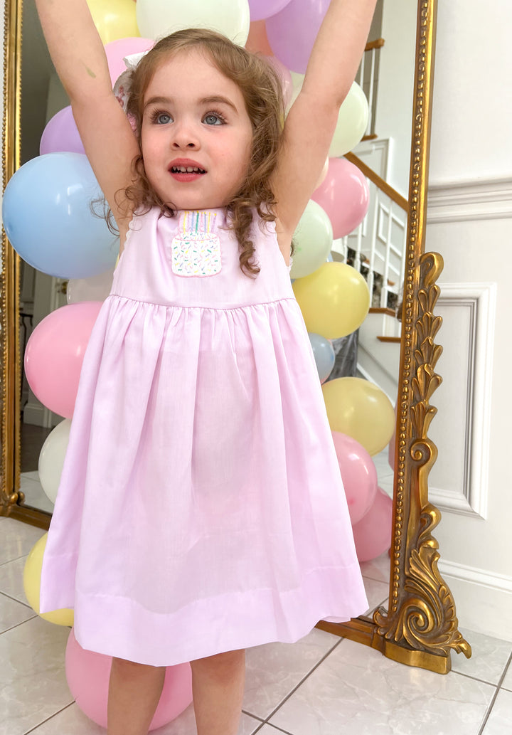 Sprinkled Birthday Cake Smocked Dress