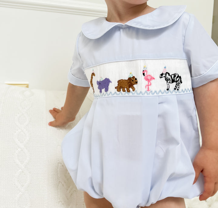 Smocked Safari Party Boy Bubble