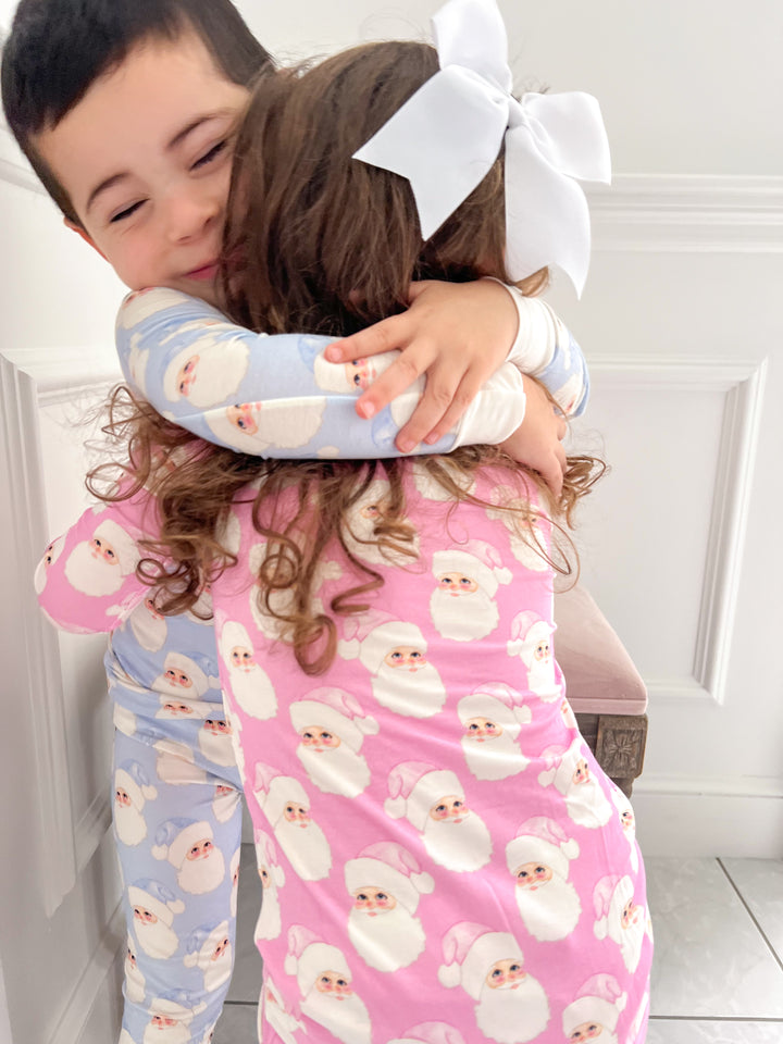 Blue Jolly St. Nick Bamboo Two Piece Set