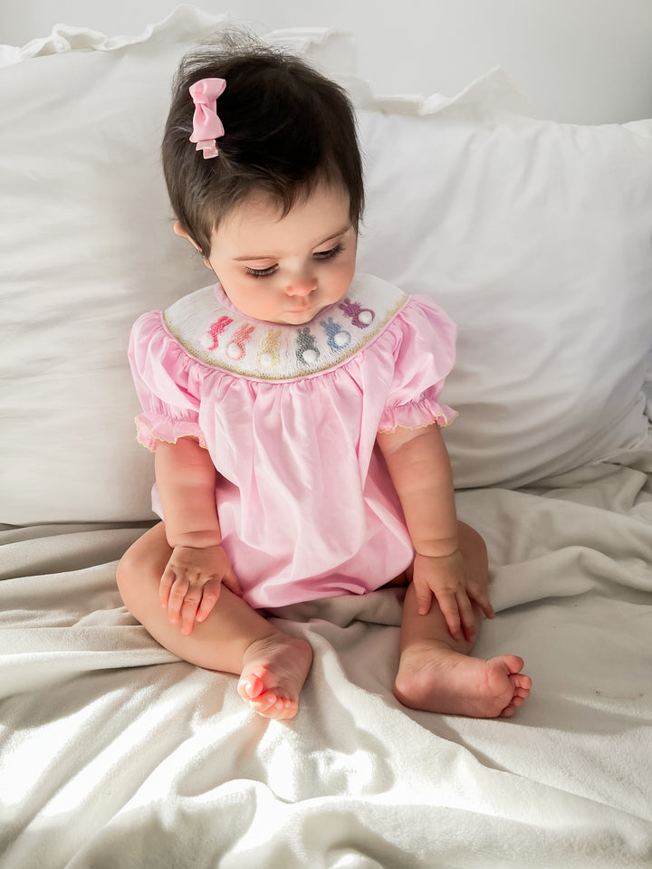 Natalia Easter Bunny Smocked Bubble