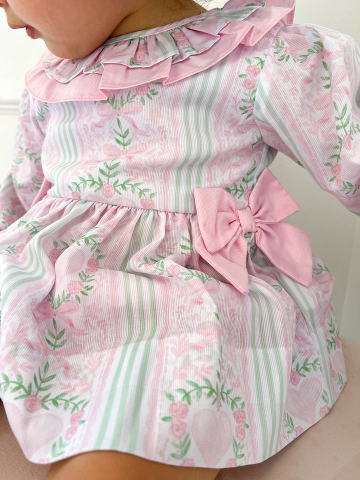 Annie Heart Smocked Diaper Set