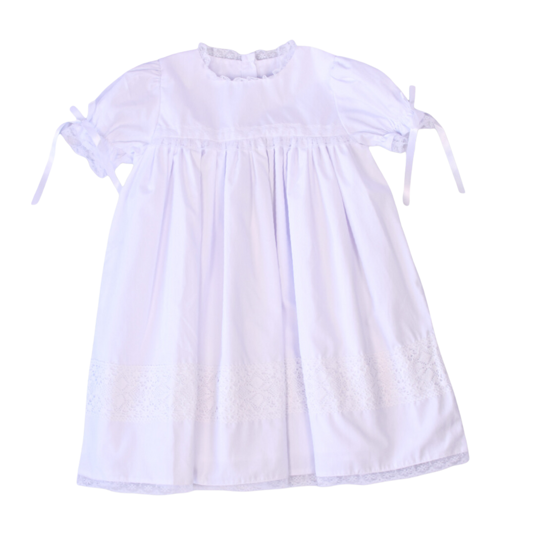 Carol Heirloom Smocked Dress in White