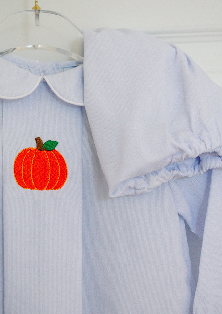 Boys Blue Diaper Set with Pumpkin