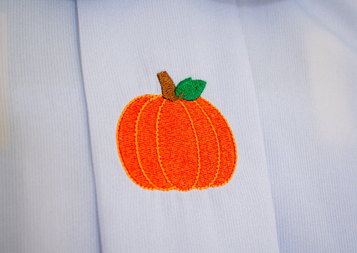 Boys Blue Diaper Set with Pumpkin