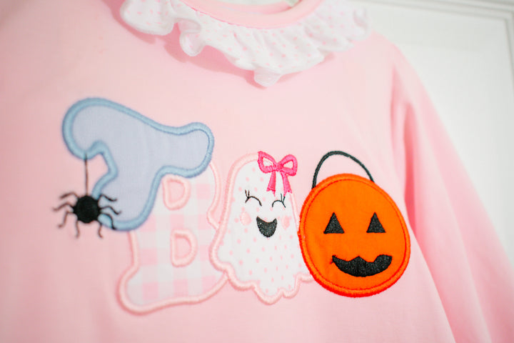 Boo Cute Pink Halloween Two-Piece Legging Set