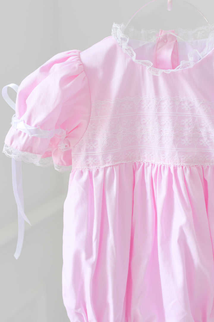 Gabrielle Pink Heirloom Smocked Bubble