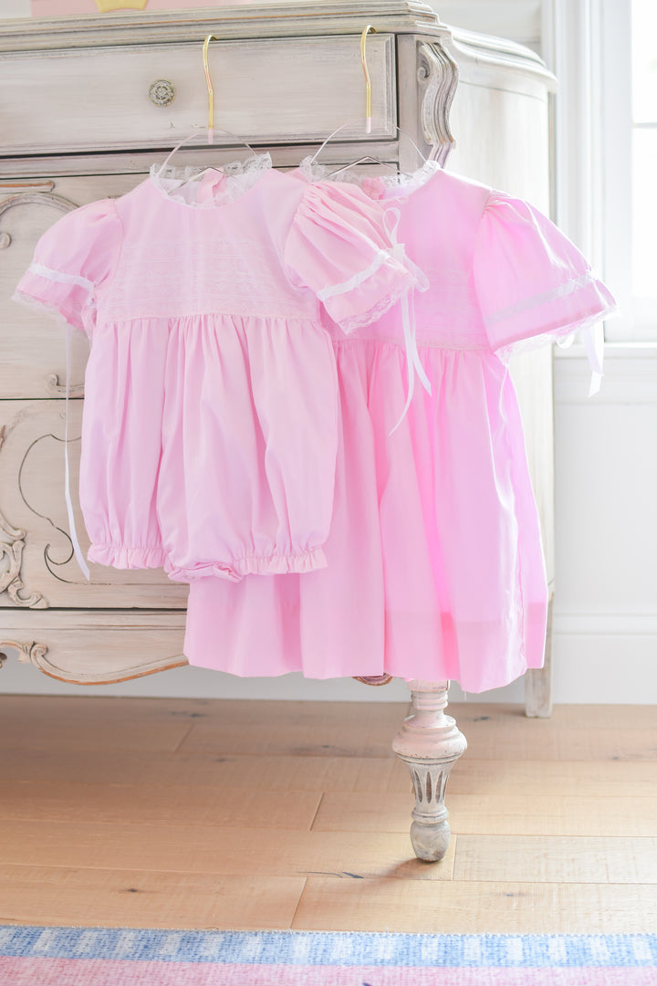 Gabrielle Heirloom Smocked Dress in Pink