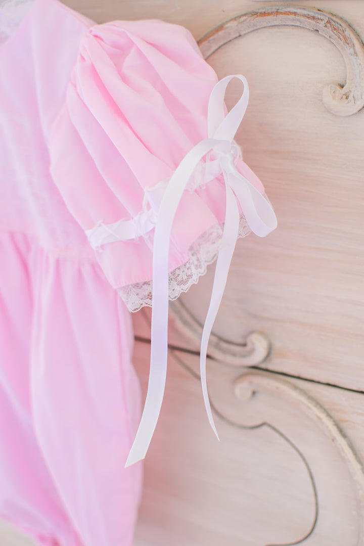 Gabrielle Pink Heirloom Smocked Bubble