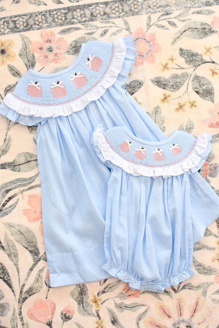 Penelope Pink Pumpkin Smocked Dress