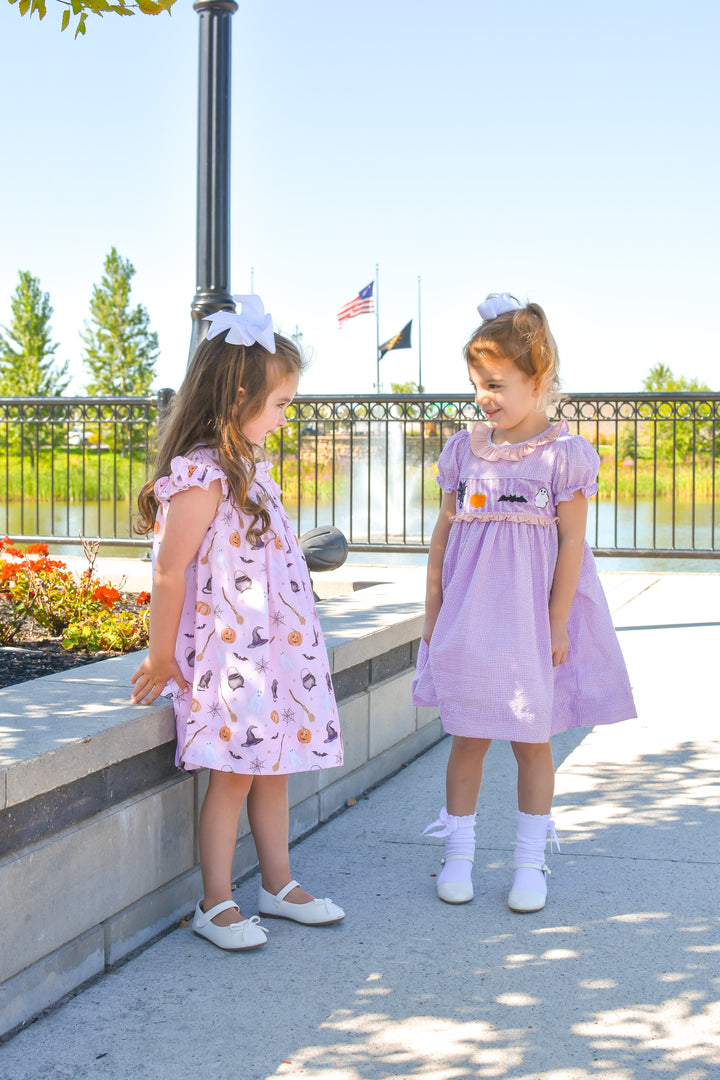 Purple Smocked Halloween Dress