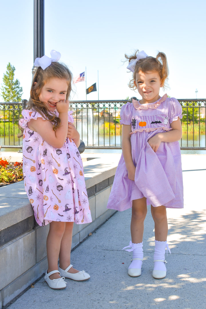 Purple Smocked Halloween Dress