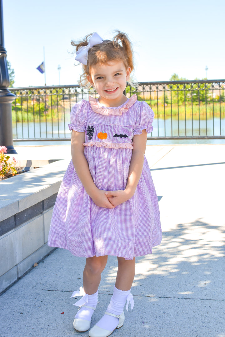Purple Smocked Halloween Dress