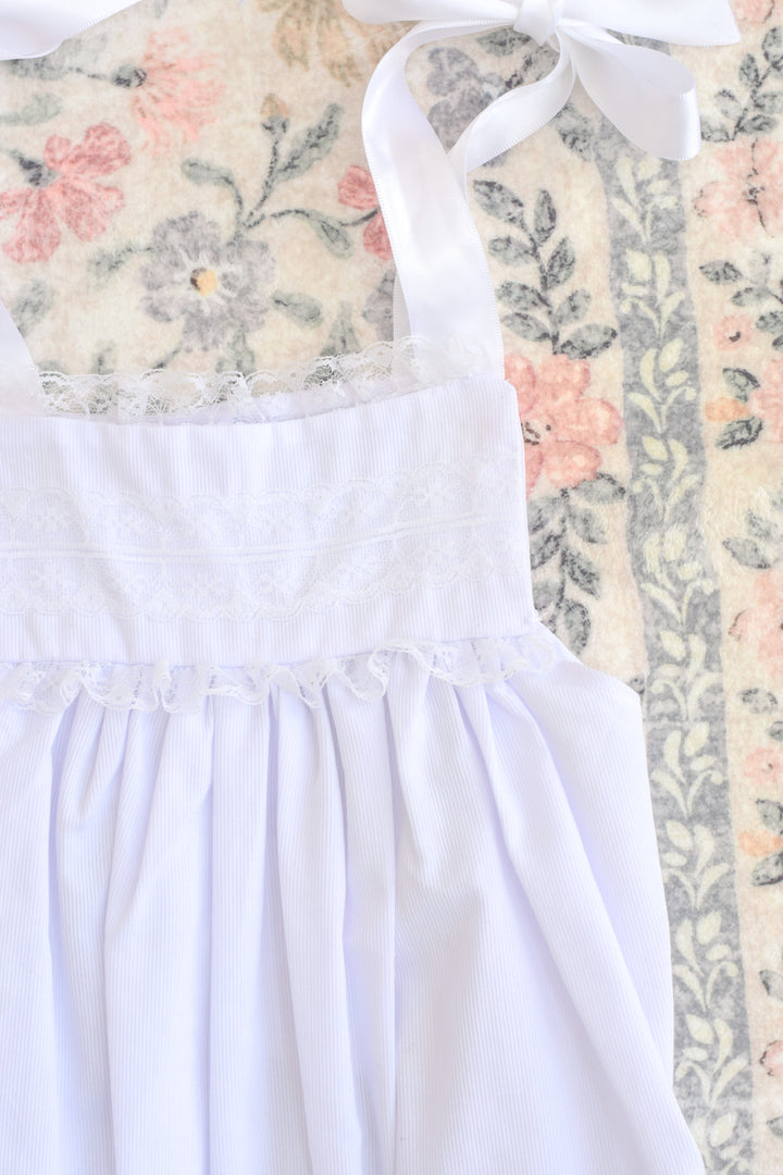 Arianna White Heirloom Smocked Lace Bubble