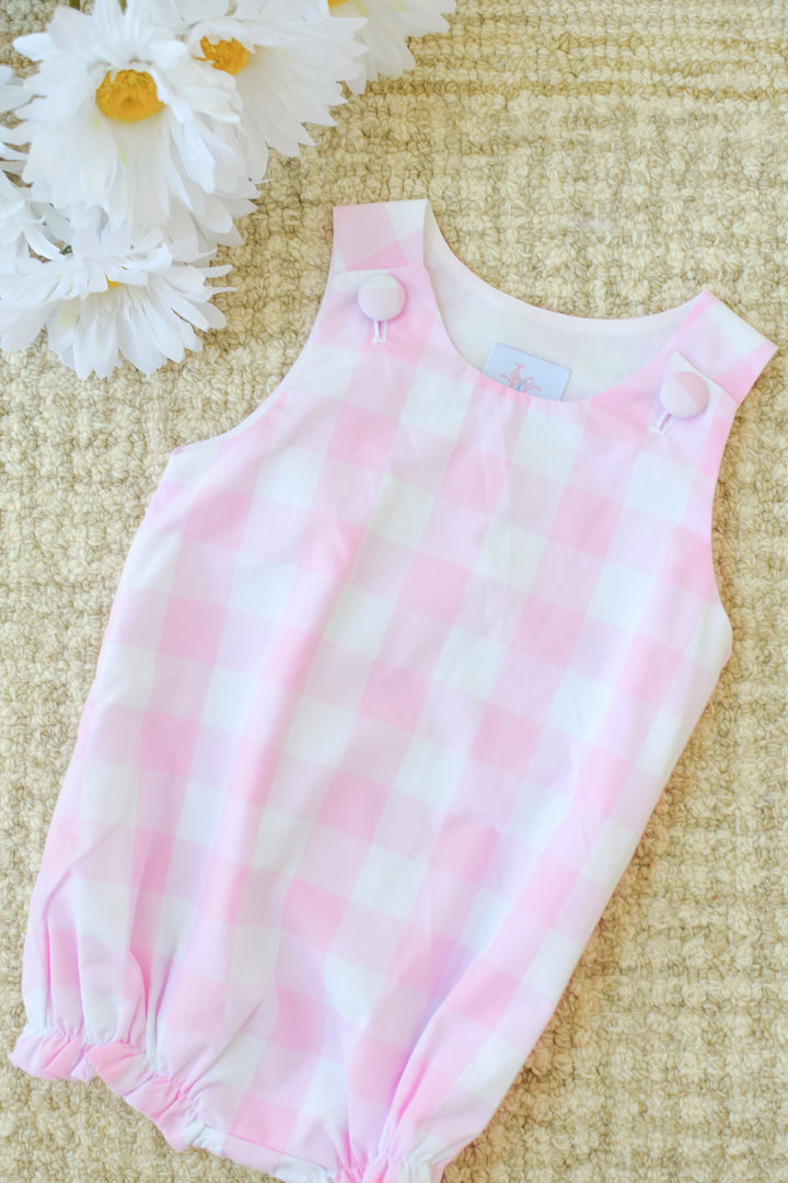 Pink Gingham Summer Bubble