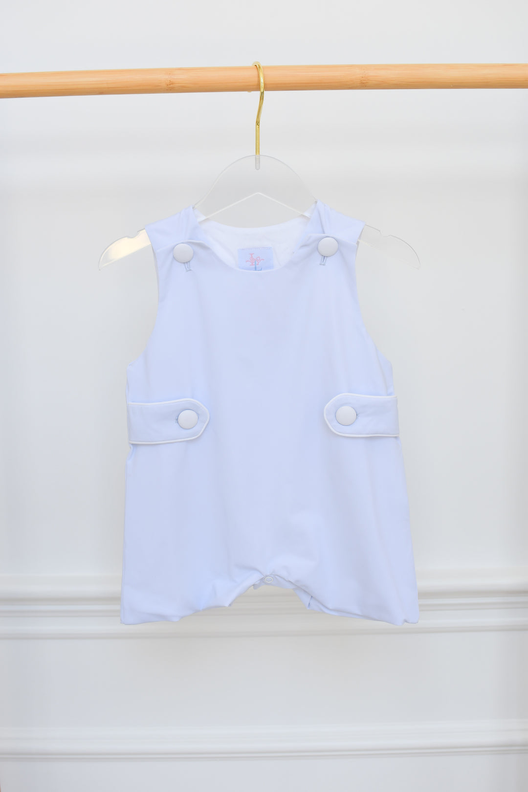 Light Blue Boy Button Shortall