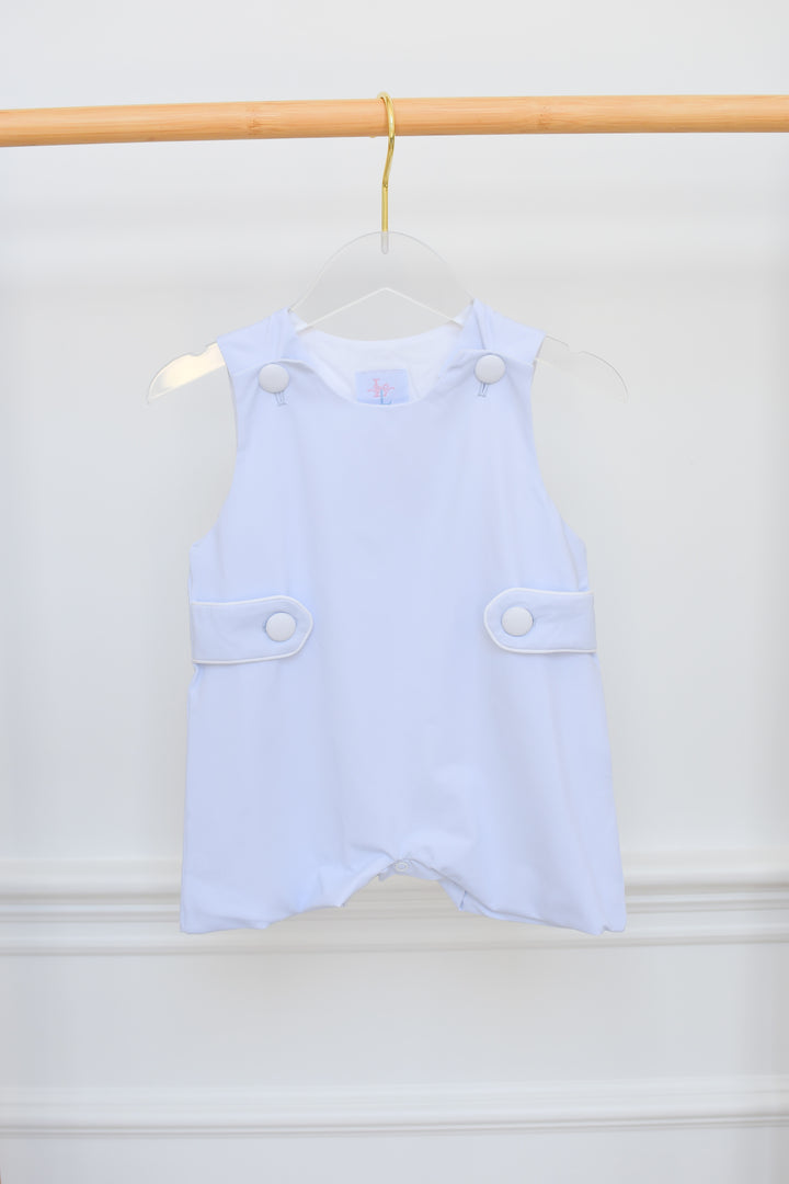 Light Blue Boy Button Shortall