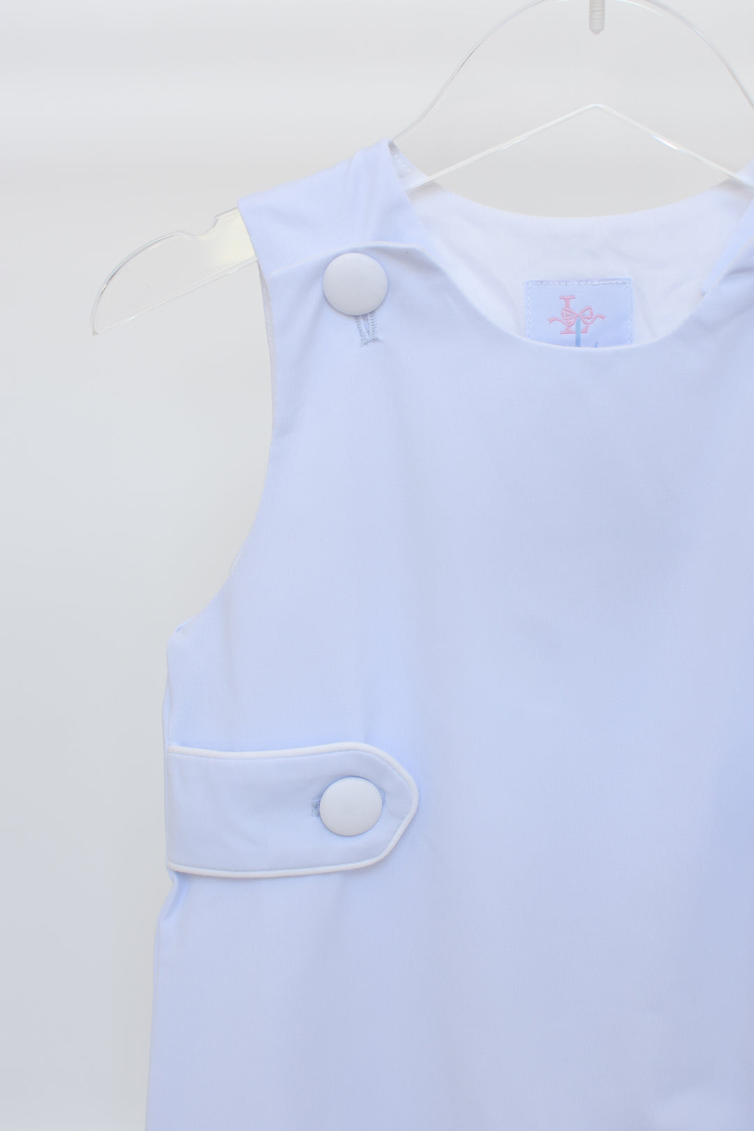 Light Blue Boy Button Shortall