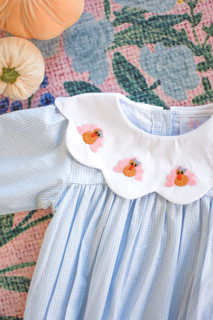 Blue Gingham Turkey Bubble