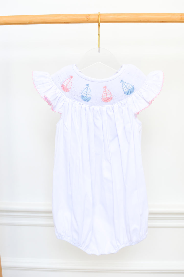 Girls Smocked Sailboat Bubble