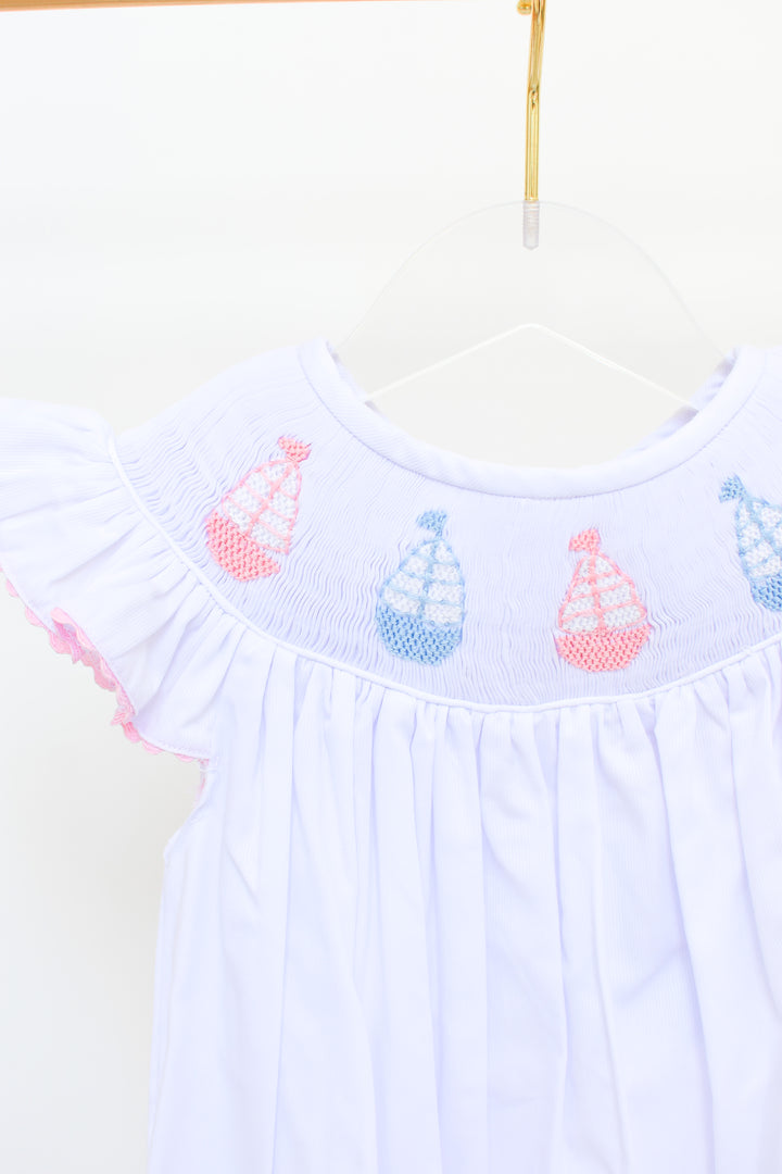 Girls Smocked Sailboat Bubble