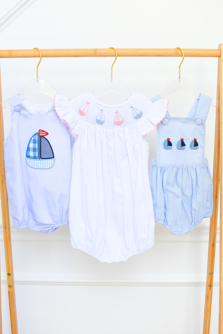 Girls Smocked Sailboat Bubble