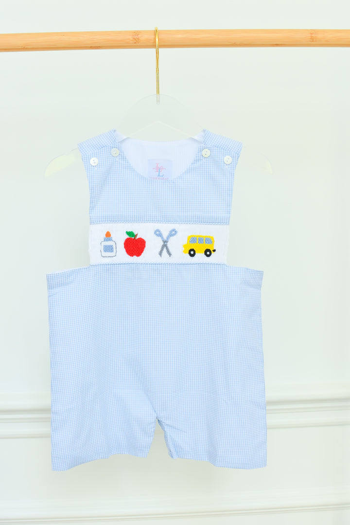 Back to School Gingham Shortall