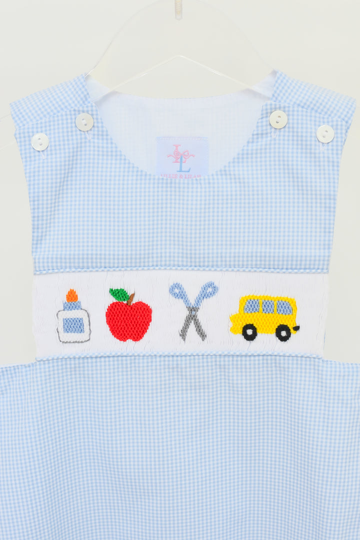 Back to School Gingham Shortall