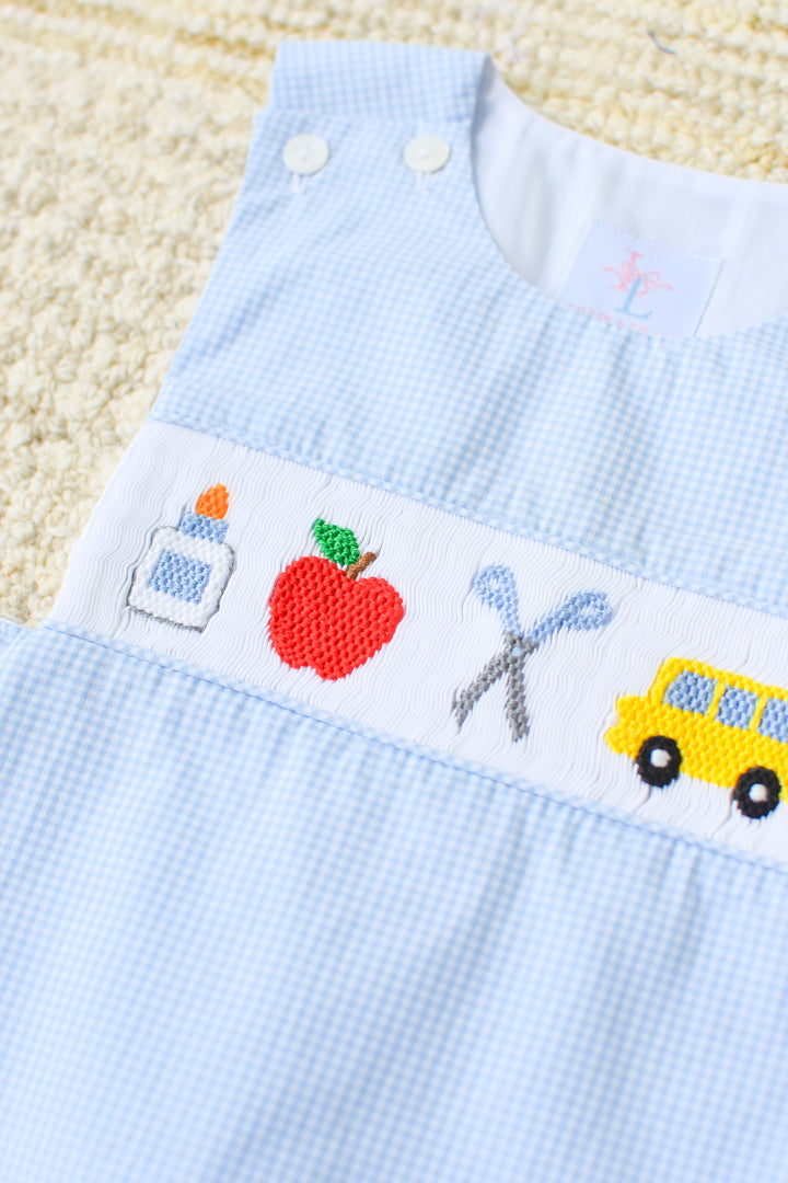 Back to School Gingham Shortall
