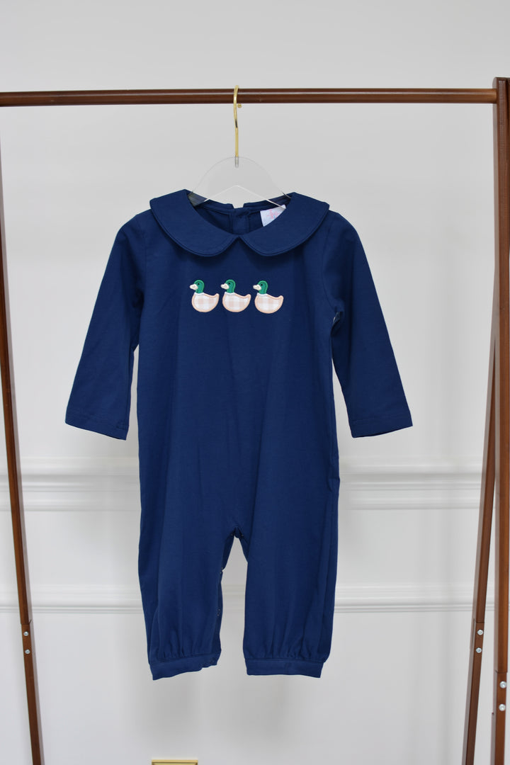 Boys Navy Mallard Duck Romper
