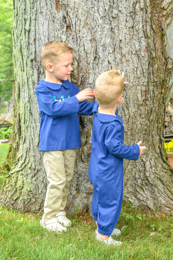 Boys Navy Mallard Duck Romper