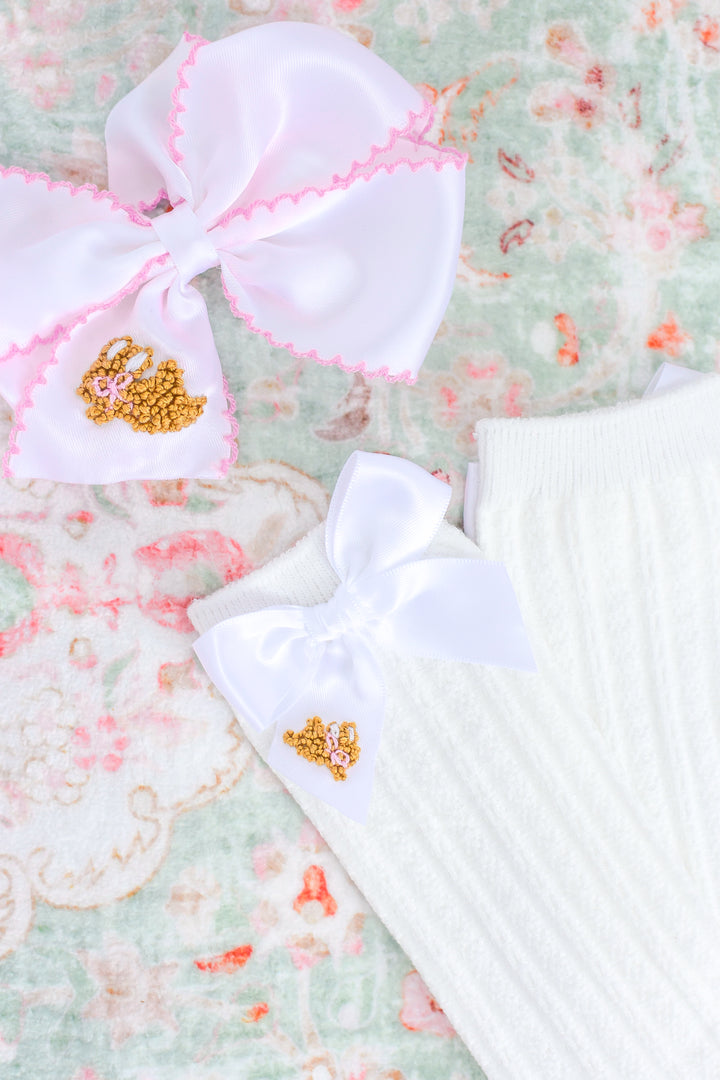 Cally Bunnies and Florals Pink Smocked Bubble