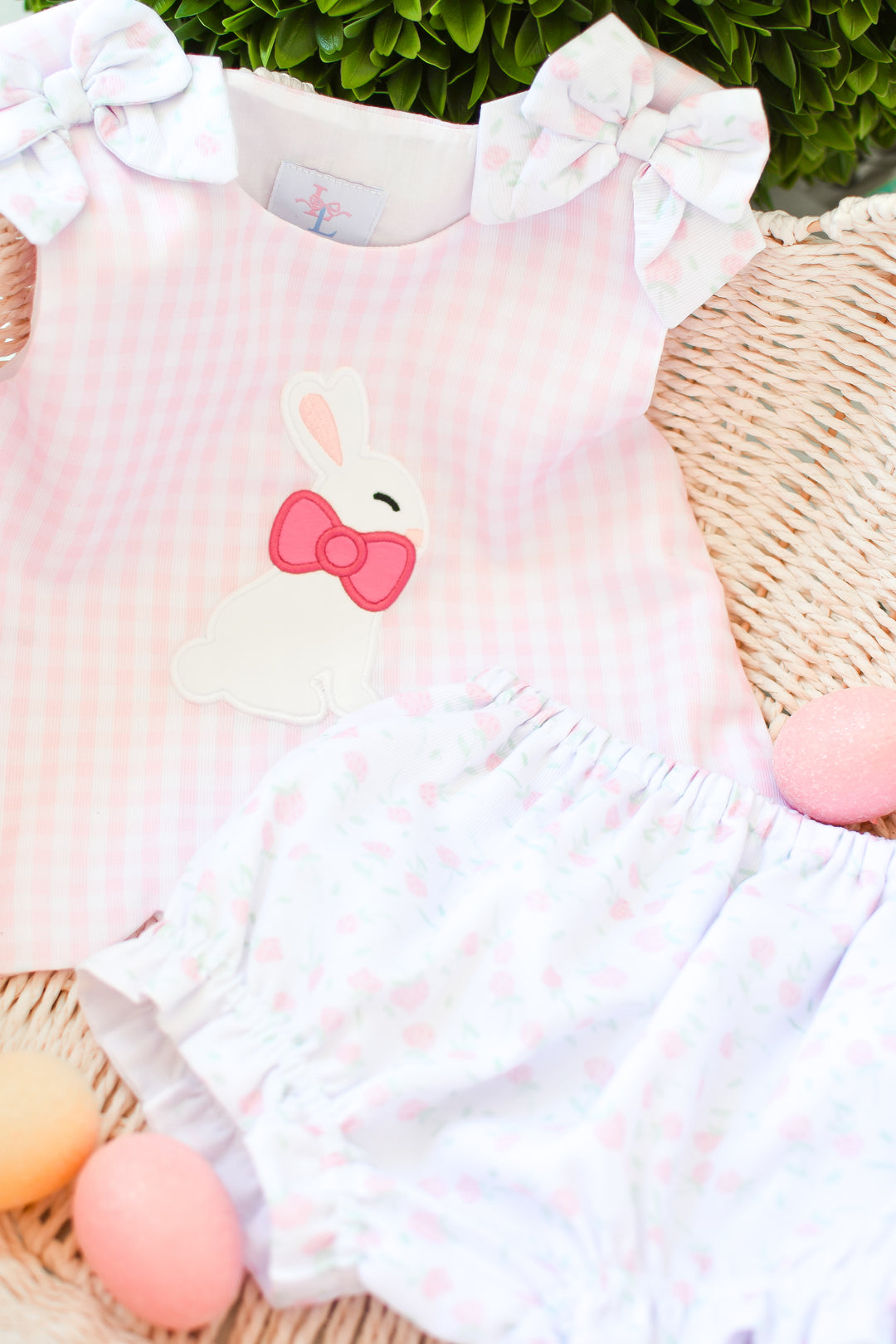 Gracelynn Easter Bunny Diaper Set
