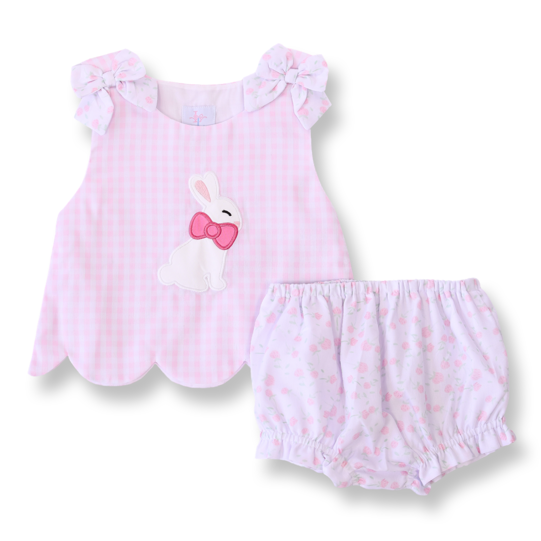 Gracelynn Easter Bunny Diaper Set