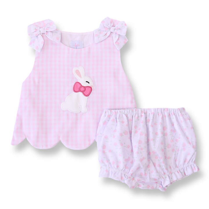 Gracelynn Easter Bunny Diaper Set