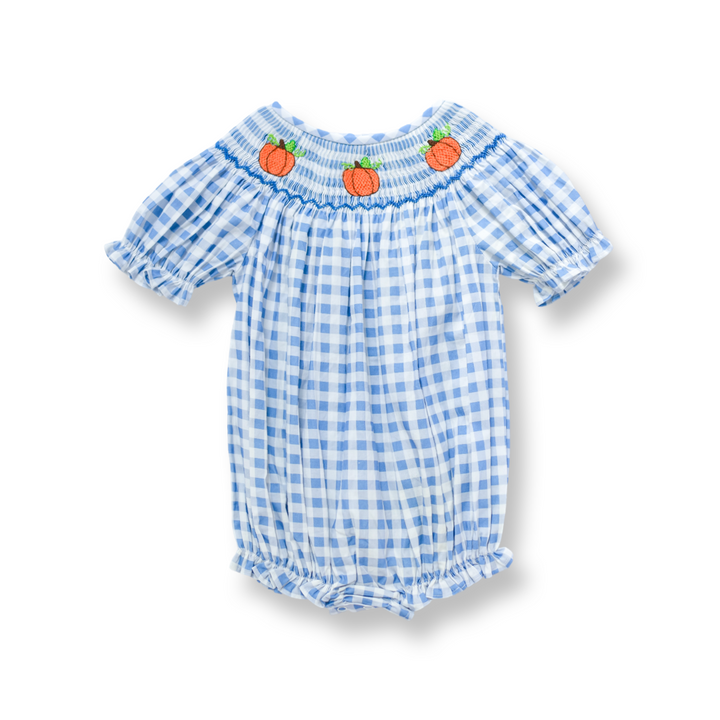 Blue Gingham Pumpkin Bubble