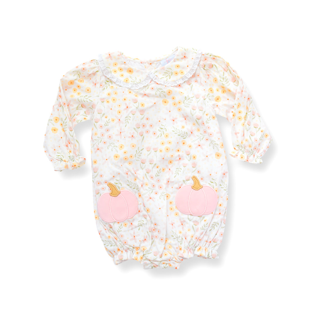 Pastel Floral Pumpkin Long Sleeve Bubble – Lillie Lilah