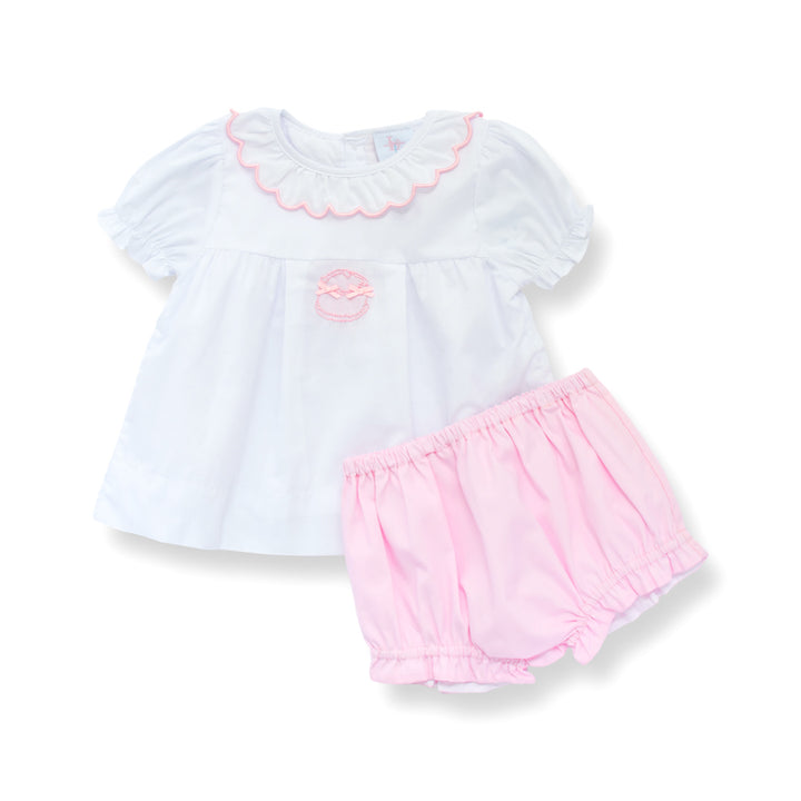 Girls Birthday Bow Cake Diaper Set